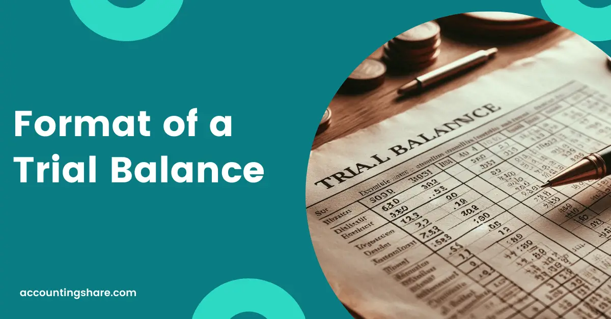 format of a trial balance